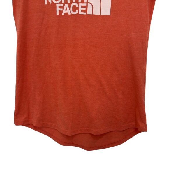 The North Face Womens Orange & Gray Raglan Short Sleeve Logo T-Shirt SZ Small - Picture 6 of 7